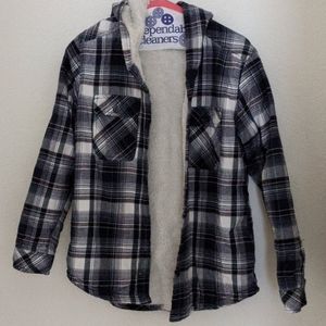 SALE warm hooded flannel